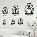 Ballet metal sign size guide showing available square sizes from 8x8 to 24x24 inches