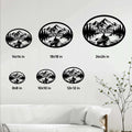 Kayak metal sign size guide showing available square sizes from 8 by 8 to 24 by 24 inches