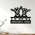 Goat farm wall sign displayed on white wood paneling in a farmhouse-inspired room