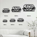 Goat farm metal sign size guide showing available options from 8 by 8 to 24 by 24 inches