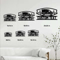 Ambulance metal sign size guide showing available square sizes from 8 by 8 inches to 24 by 24 inches