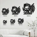 Welder metal sign size guide showing available square sizes from 8 by 8 to 24 by 24 inches