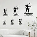 Archer metal sign size guide showing available square sizes from 8 by 8 to 24 by 24 inches
