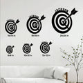 Archery target metal sign shown in multiple size options from compact to large wall decor