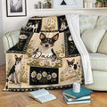 Rat Terrier floral throw blanket draped over a sofa in a cozy living room