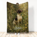 German Shorthaired Pointer blanket featuring a field dog among wildflowers and woodland greenery