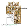 Havanese dog quilt blanket detail showing the printed front and quilted white backing