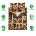 Butterfly quilt bedding set shown with soft breathable fabric and vibrant holiday artwork