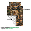 Tiger quilt showing the printed front artwork and white diamond-stitched backing