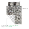 Cane Corso quilt showing a printed floral dog design and white quilted backing