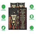 American football quilt blanket shown front-facing with star patterns, player artwork, motivational text, and feature icons