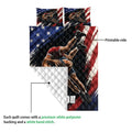 Wrestling quilt blanket shown with a printed front, quilted backing, and grappling athlete artwork