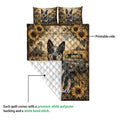 Australian Cattle Dog quilt showing the printed front and white quilted backing in a detailed product view