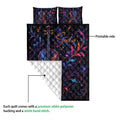 Cello quilt showing the printed front artwork and a folded view of the quilt backing