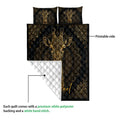 Giraffe quilt bedding set showing the printed side and white quilted backing