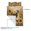 Pug quilt showing the vibrant printable side and white diamond-stitched backing