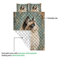 Ragdoll cat quilt showing the printed front artwork and white diamond-stitched backing detail
