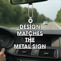 Metal Car Ornament 3.5 in