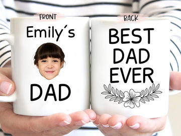 Personalized Photo of Kid Mug, Best Dad Ever Mug, Baby Face Coffee Mug, Custom Kid Picture Coffee Cup, Gift for Dad, Father's Day Gift