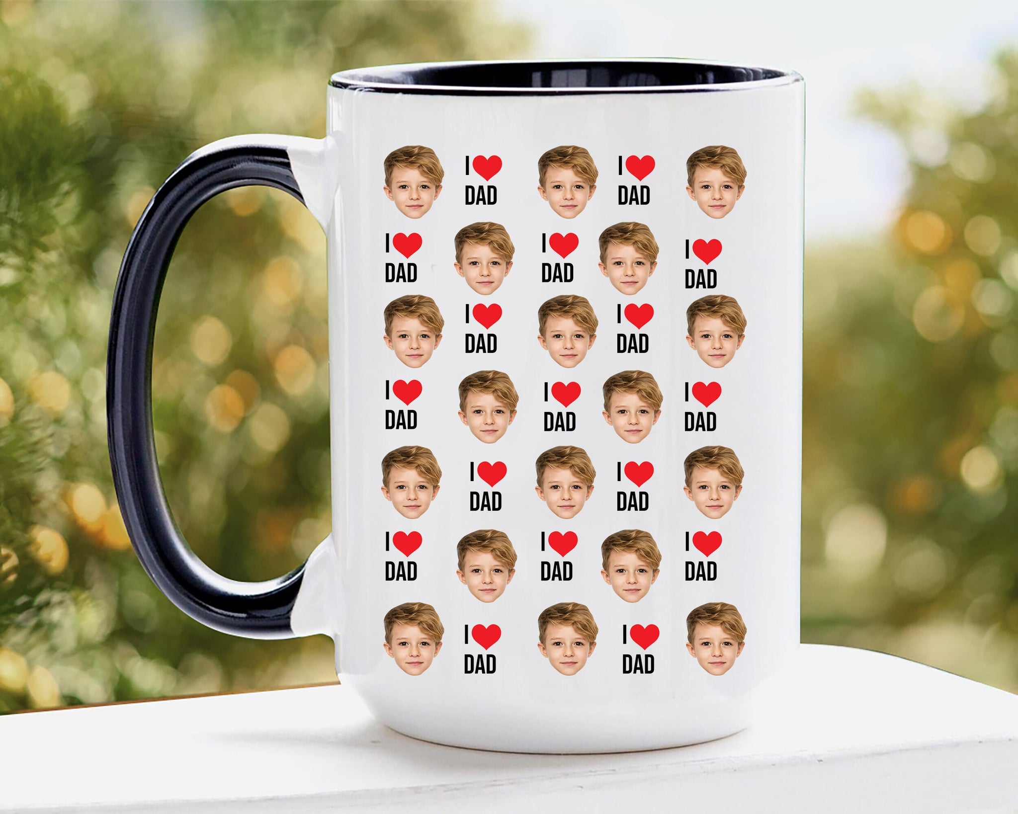 Personalized Dad Mug, Mug with Baby Picture, Custom Baby Face Coffee Mug, Custom Child Photo Coffee Cup, Gift for Dad, Father's Day Gift