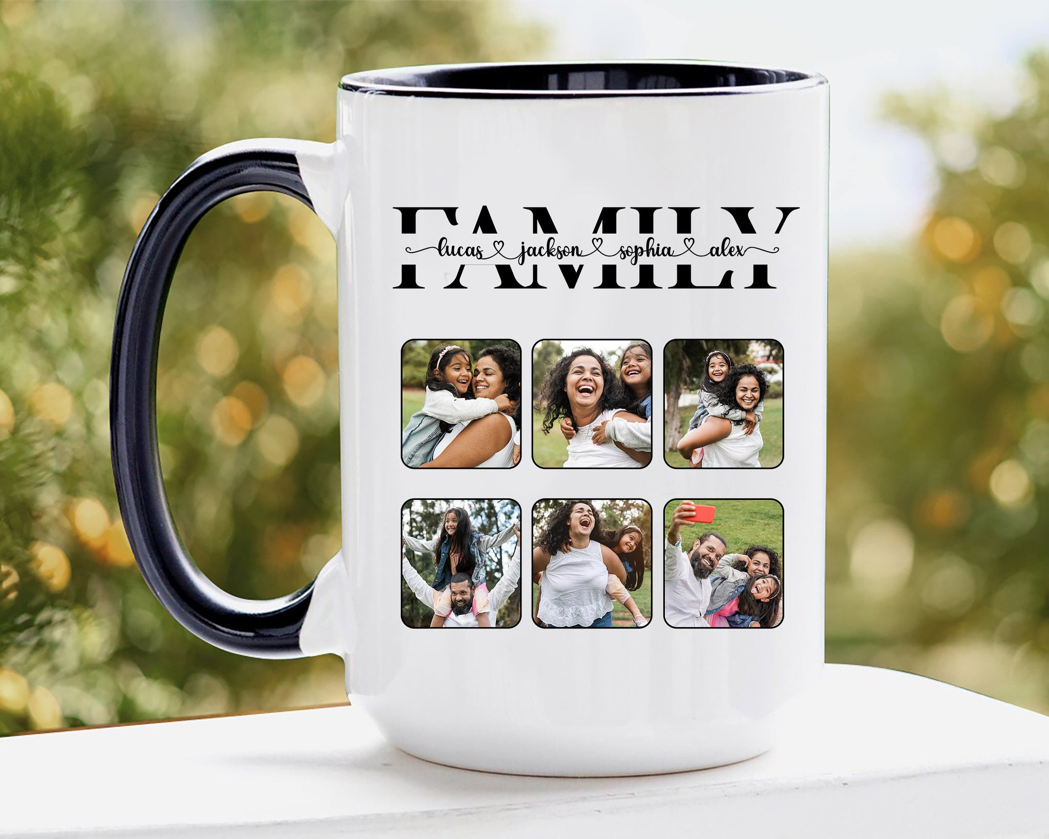Personalized Family Mug, Mug with Photo, Custom Family Photo Coffee Mug, Custom Collage Photo Coffee Cup, Gift for Dad, Mom, Family Gift