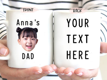 Personalized Dad Mug, Custom Baby Face Coffee Mug, Custom Child Photo Coffee Cup, Mug with Baby Picture, Gift for Dad