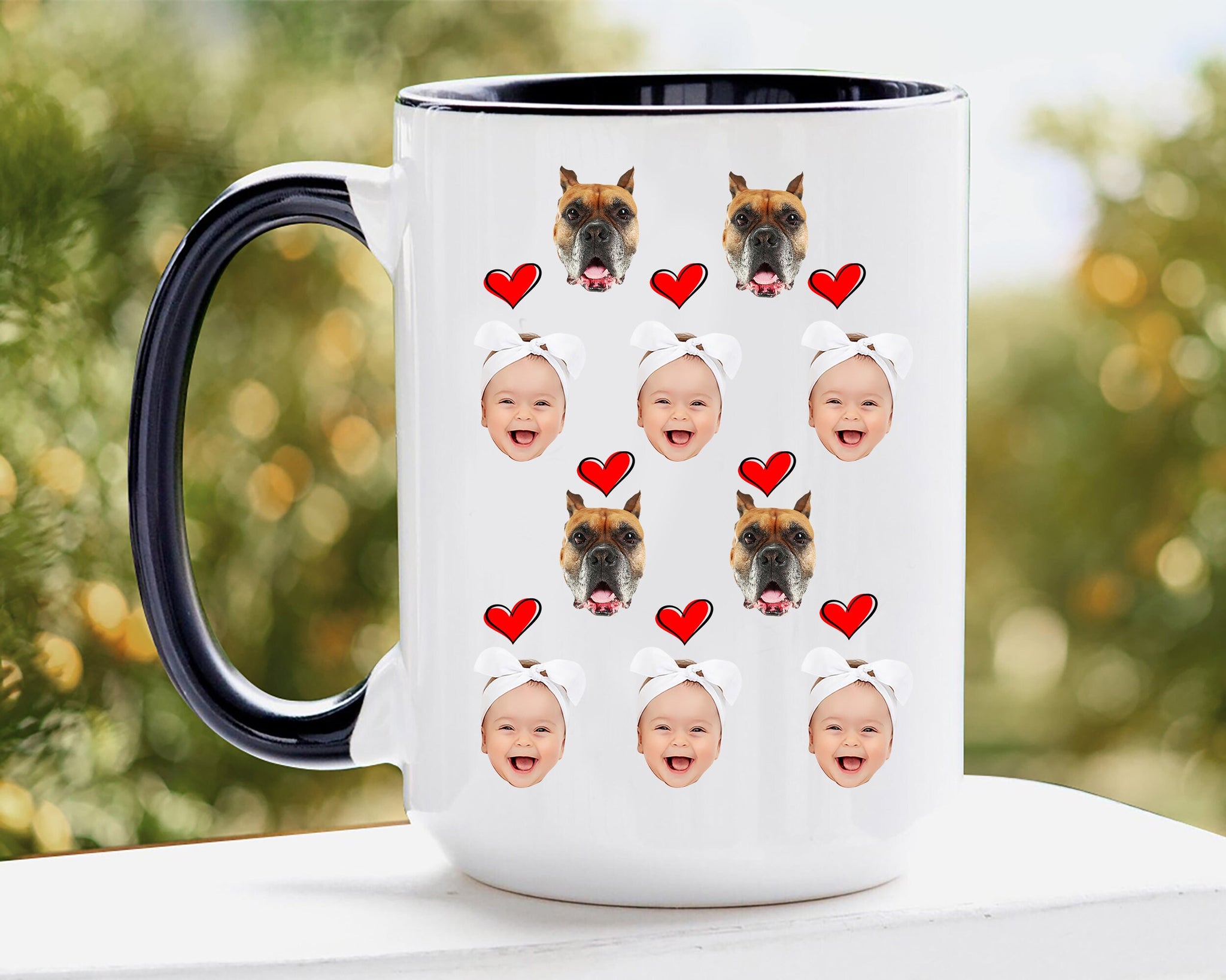 Personalized Face Mug, Baby Face Mugs, Your Pet's Face Coffee Mug, Custom Kid's Photo Coffee Cup, Gift for Mom, Dad, Funny Family Gift
