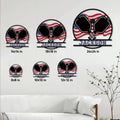 Pickleball metal sign size guide showing available 8, 10, 12, 14, 18, and 24 inch options