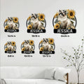 Ragdoll cat metal sign shown in multiple sizes as a home wall decor display