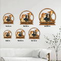 Goat ranch metal sign size guide showing six available square size options