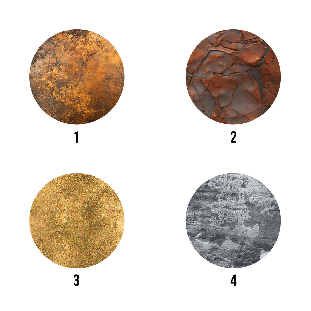 Color selection guide showing four finish options for the custom Viking crossed axes metal sign