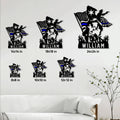 Police officer and K-9 metal sign shown in multiple size options on a bright interior wall