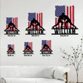 Wrestling metal sign size guide showing six available square size options from 8 by 8 to 24 by 24 inches