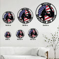 Brazilian Jiu-Jitsu metal sign size guide showing six available square size options