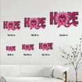 Breast cancer awareness metal sign size guide showing options from 8x8 to 24x24 inches