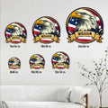 Eagle metal sign size guide showing 8, 10, 12, 14, 18, and 24 inch options