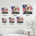 Scottish Terrier metal sign size guide showing available square dimensions from 8 by 8 to 24 by 24 inches