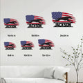 Patriotic Whippet metal sign size guide showing available square size options from 8 to 24 inches