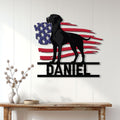 German Shorthaired Pointer wall sign displayed above a console table in a bright home interior
