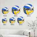 Volleyball metal sign size guide showing available square sizes from 8 by 8 to 24 by 24 inches