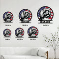 Maltese dog metal sign size guide showing available round sizes from 8 by 8 to 24 by 24 inches