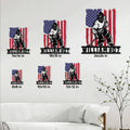 Hockey metal sign size guide showing square options from 8 by 8 to 24 by 24 inches