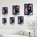 Volleyball metal sign size guide showing available square sizes from 8x8 inches through 24x24 inches