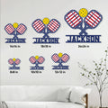 Pickleball metal sign size guide showing available square sizes from 8 by 8 to 24 by 24 inches