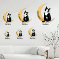 Tuxedo cat metal sign size guide showing available square size options