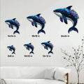Orca metal sign size guide showing available 8x8, 10x10, 12x12, 14x14, 18x18, and 24x24 inch options