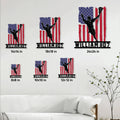 Lacrosse metal sign size guide showing available square dimensions from 8 by 8 to 24 by 24 inches