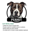 Staffordshire Bull Terrier metal sign feature graphic showing the cut-metal design and indoor or outdoor display use