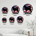 Alaskan Malamute metal sign size guide showing available square dimensions