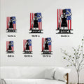 Wrestling metal sign size guide showing available square sizes from 8x8 to 24x24 inches